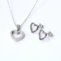 Stainless steel jewelry Earrings and necklaces set Wholesale