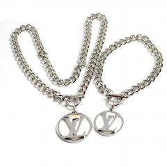 Stainless steel jewelry necklaces Bracelet set Wholesale