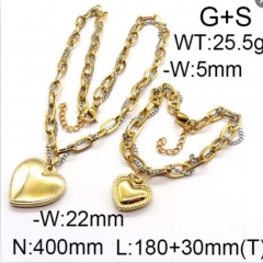 Stainless steel jewelry Necklace Bracelet Set Wholesale
