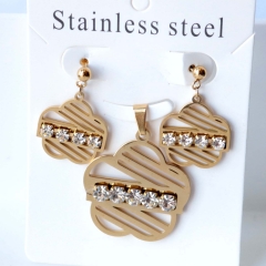 Stainless steel jewelry Earrings necklaces  set Wholesale