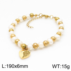 Stainless steel jewelry women Beaded bracelet Wholesale