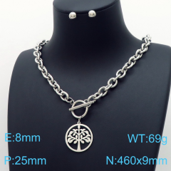 Stainless steel jewelry Necklace Earrings set Wholesale