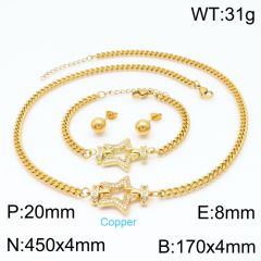 Stainless steel jewelry Necklace Earrings Bracelet set Wholesale