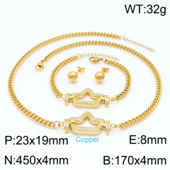 Stainless steel jewelry Necklace Earrings Bracelet set Wholesale