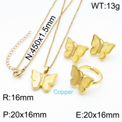 Stainless steel jewelry Necklace Earrings Rings set Wholesale