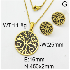 Stainless steel jewelry Necklace Earrings  set Wholesale
