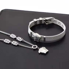 Stainless steel jewelry Necklace  Bracelet  set Wholesale