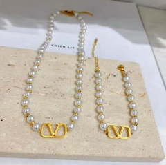 Stainless steel jewelry Necklace Bracelet  set Wholesale