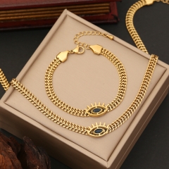 Stainless steel jewelry Necklace bracelet set Wholesale