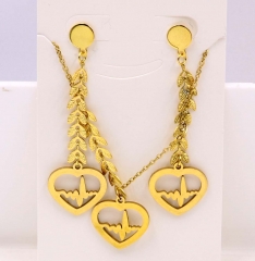 Stainless steel jewelry Necklace Earrings set Wholesale