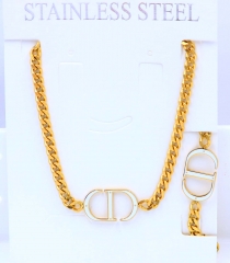 Stainless steel jewelry Necklace bracelet set Wholesale