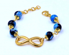Stainless steel jewelry women beaded bracelet  Wholesale
