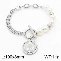 Stainless steel jewelry women beaded bracelet  Wholesale