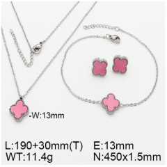 Stainless steel jewelry necklace earring bracelet set wholesale
