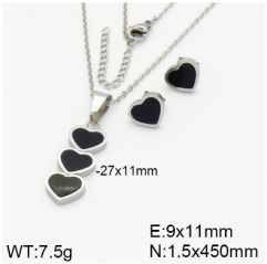 Stainless steel jewelry necklace earring set wholesale