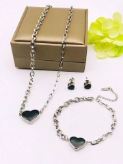 Stainless steel jewelry Necklace Earrings  bracelet set Wholesale