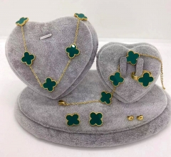 Stainless steel jewelry Necklace Earrings ring bracelet set Wholesale