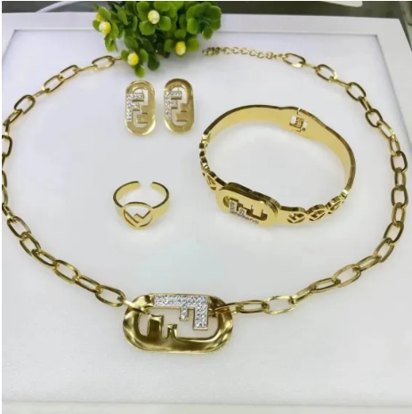 Stainless steel jewelry necklace earring bracelet ring Wholesale