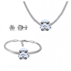 Stainless steel jewelry necklace earring Bracelet set Wholesale