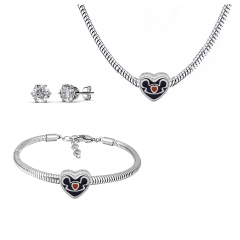 Stainless steel jewelry necklace earring Bracelet set Wholesale