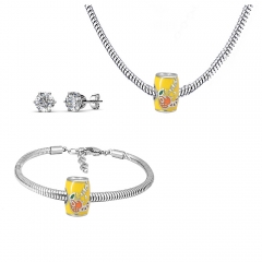 Stainless steel jewelry necklace earring Bracelet set Wholesale