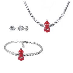 Stainless steel jewelry necklace earring Bracelet set Wholesale