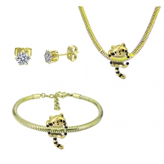 Stainless steel jewelry necklace earring Bracelet set Wholesale