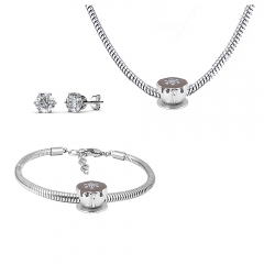 Stainless steel jewelry necklace earring Bracelet set Wholesale