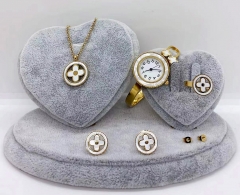 Stainless steel jewelry necklace earring Bracelet watch ring set Wholesale