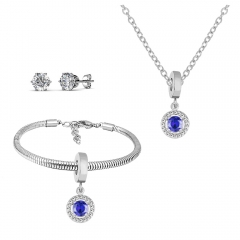 Stainless steel jewelry necklace earring Bracelet set Wholesale