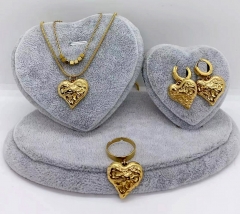 Stainless steel jewelry necklace earring ring set Wholesale