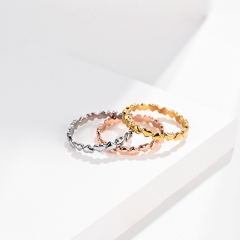 Stainless steel jewelry women ring wholesale，Minimalist Love shaped Titanium Steel Tail Ring