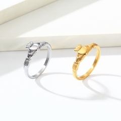 Stainless steel jewelry women ring wholesale，Irish Clada Titanium Ring