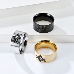 Stainless steel jewelry women ring wholesale，Stainless steel Freemason ring