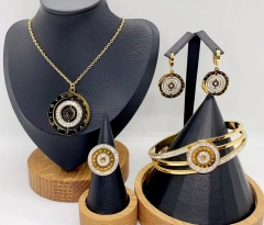 Stainless steel jewelry necklace earring ring Bangle set Wholesale