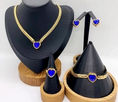 Stainless steel jewelry necklace earring ring Bangle set Wholesale