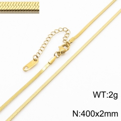 Trendy stainless steel with extension chain blade chain necklace female furnace 18K gold, unisex titanium steel necklace with jewelry pendant