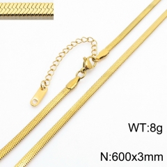 Trendy stainless steel with extension chain blade chain necklace female furnace 18K gold, unisex titanium steel necklace with jewelry pendant