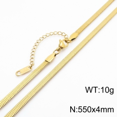 Trendy stainless steel with extension chain blade chain necklace female furnace 18K gold, unisex titanium steel necklace with jewelry pendant