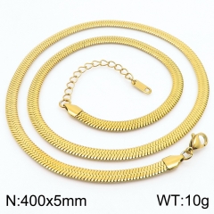 Trendy stainless steel with extension chain blade chain necklace female furnace 18K gold, unisex titanium steel necklace with jewelry pendant