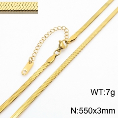 Trendy stainless steel with extension chain blade chain necklace female furnace 18K gold, unisex titanium steel necklace with jewelry pendant