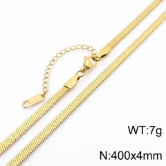 Trendy stainless steel with extension chain blade chain necklace female furnace 18K gold, unisex titanium steel necklace with jewelry pendant