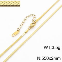 Trendy stainless steel with extension chain blade chain necklace female furnace 18K gold, unisex titanium steel necklace with jewelry pendant