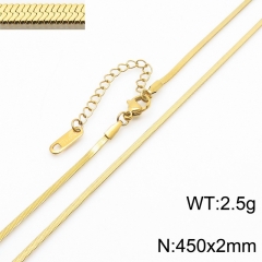 Trendy stainless steel with extension chain blade chain necklace female furnace 18K gold, unisex titanium steel necklace with jewelry pendant