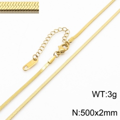 Trendy stainless steel with extension chain blade chain necklace female furnace 18K gold, unisex titanium steel necklace with jewelry pendant