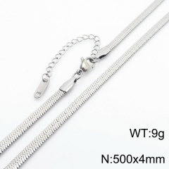 Trendy stainless steel with extension chain blade chain necklace female furnace 18K gold, unisex titanium steel necklace with jewelry pendant