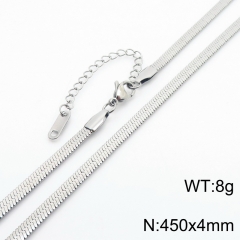 Trendy stainless steel with extension chain blade chain necklace female furnace 18K gold, unisex titanium steel necklace with jewelry pendant