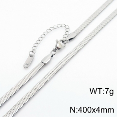 Trendy stainless steel with extension chain blade chain necklace female furnace 18K gold, unisex titanium steel necklace with jewelry pendant