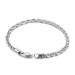 4-6-8MM European and American high quality non-fading stainless steel twist bracelet