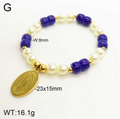 Stainless steel jewelry beaded Pearl bracelet wholesale